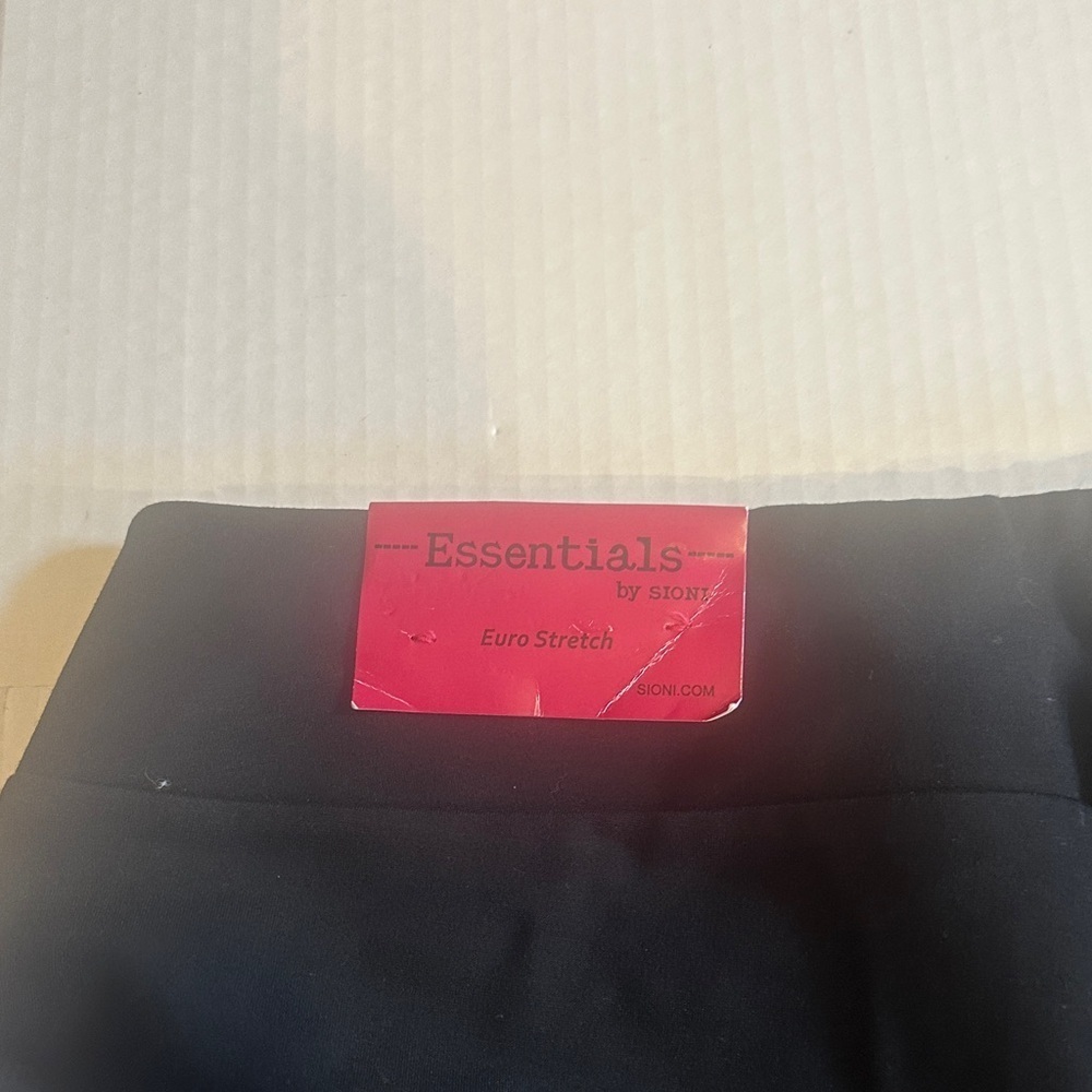 NWT Essentials Sioni euro stretch Black Pants with Rhinestone Accents in front - Picture 8 of 9